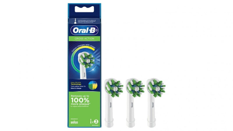 Oral B Cross Action 3 Pack  Toothbrush Head